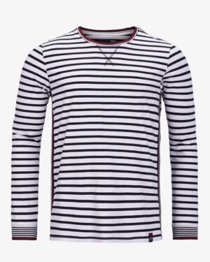 PelleP Classic Stripe T-paita - Tummansininen/valkoinen, XXL