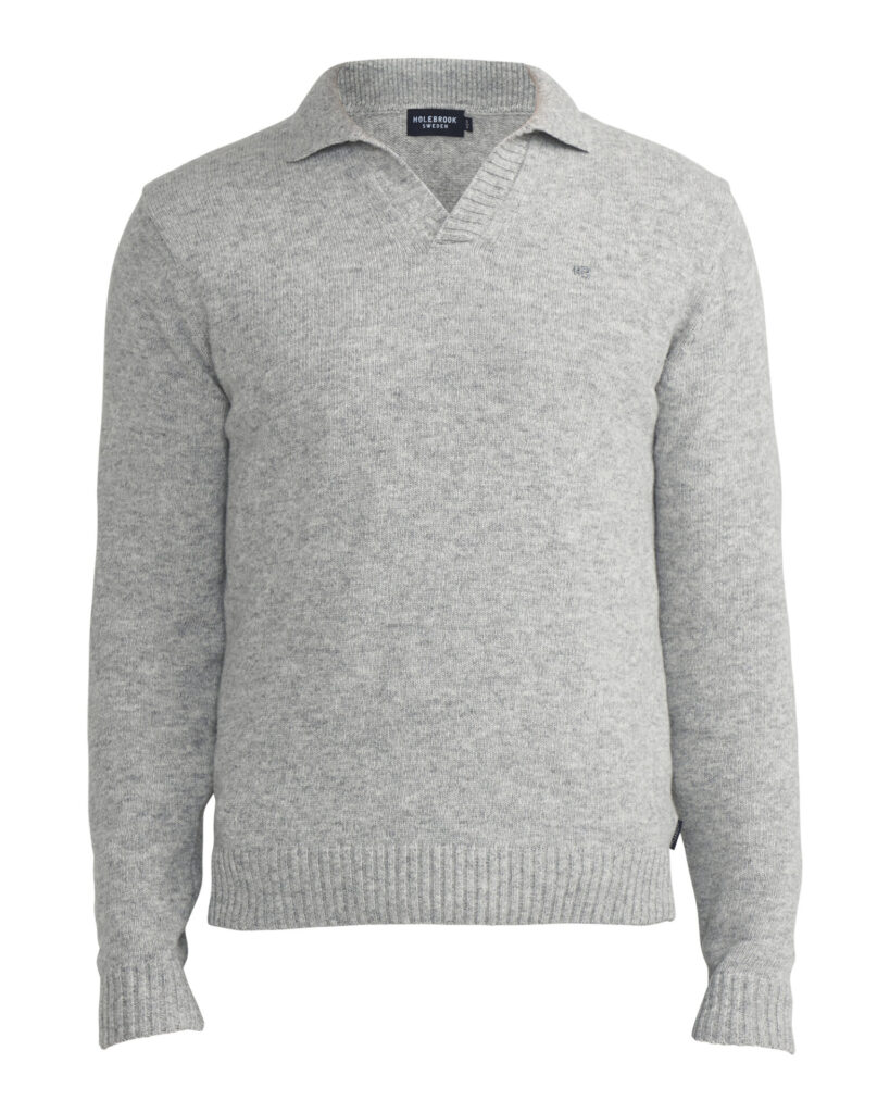 Stig poolokauluksinen neule - grey mel, L