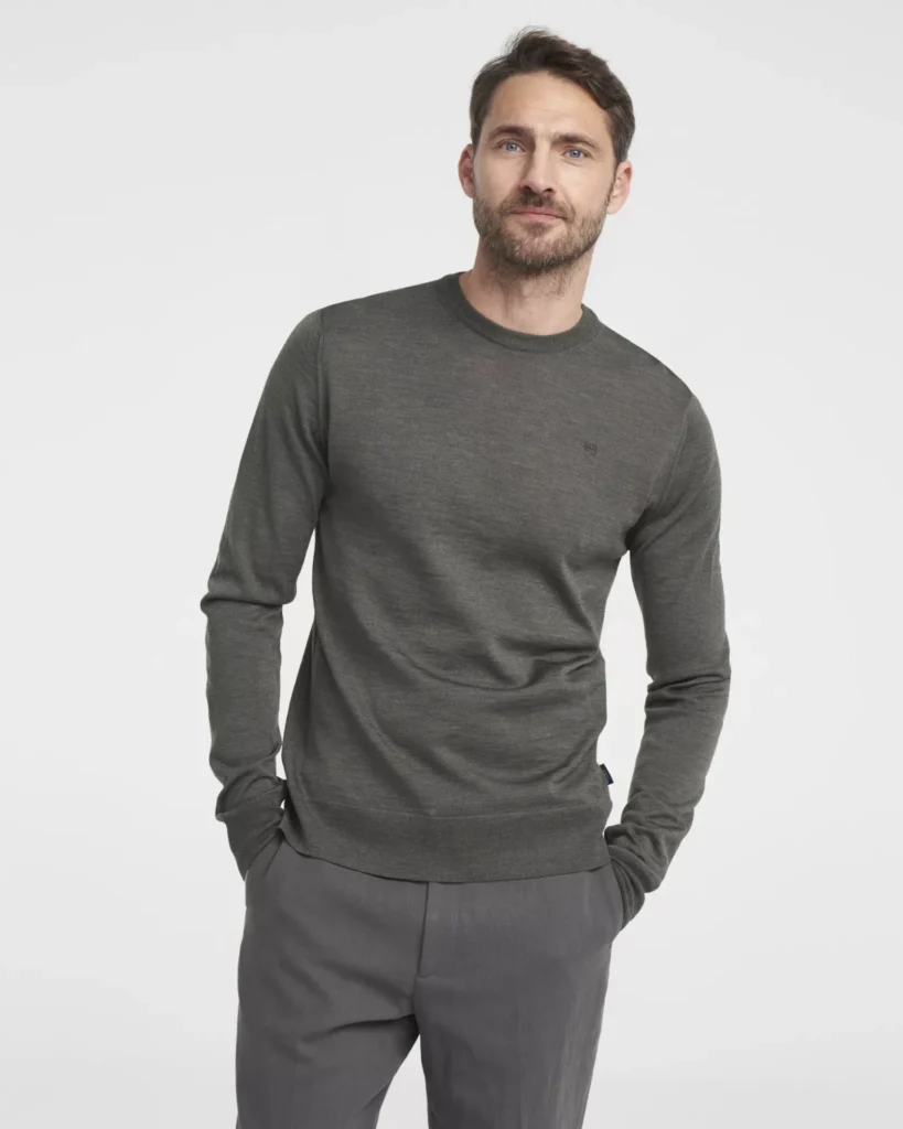 Niklas Crew - merinovillapaita - Dusty Olive, M