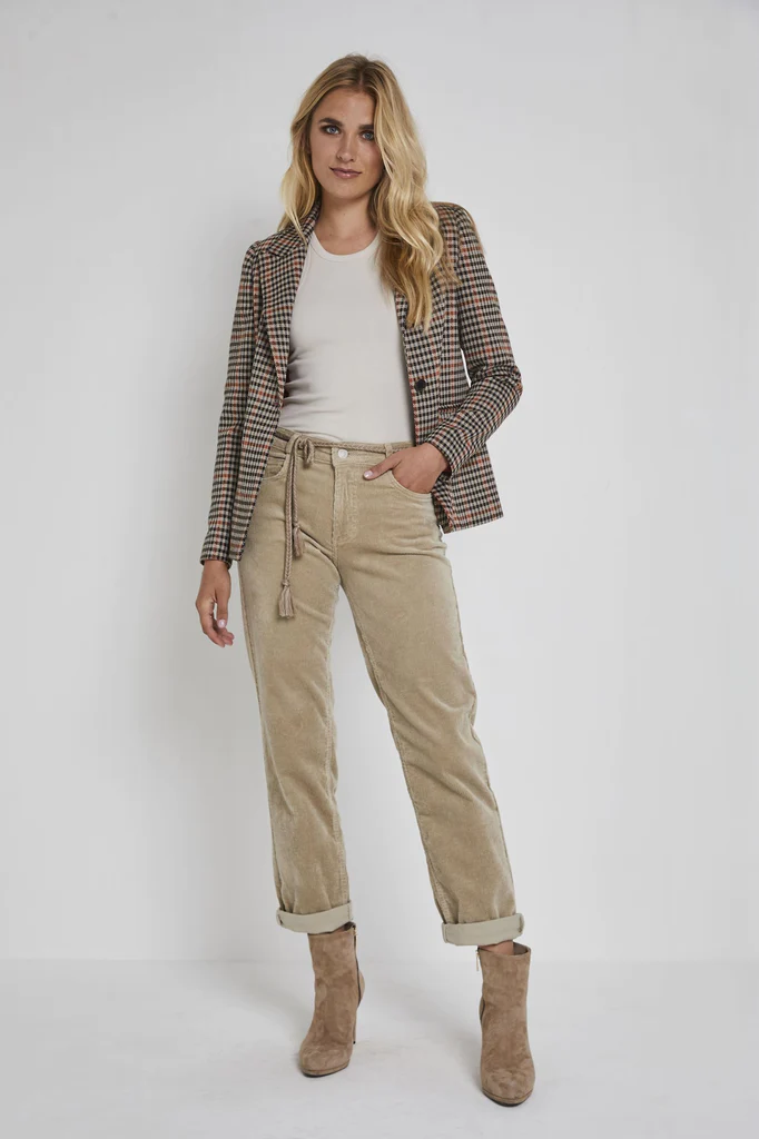Bobby Vintage Corduroy Velvetpüksid - Beige Marble, 46