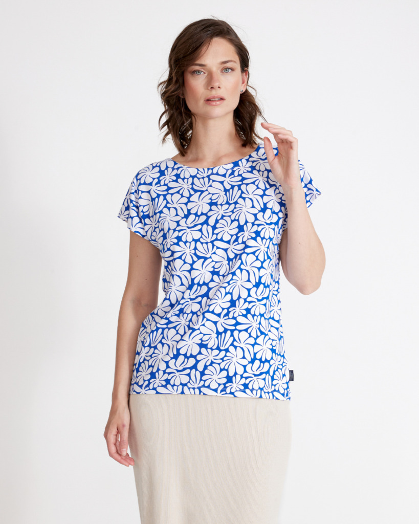 Asta Capsleeve - Surf Blue/White, XL