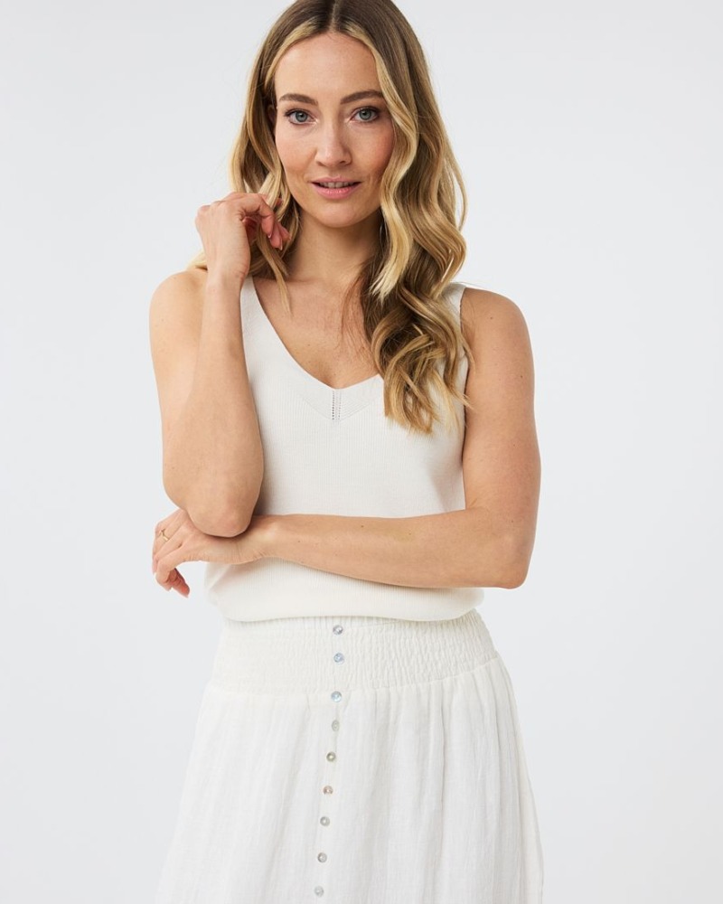 Singlet Top - Off white, M