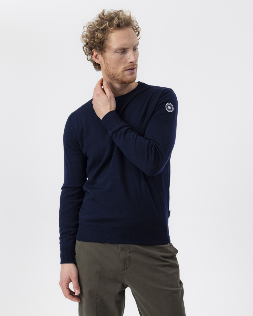 Jesper Crew WP - tummansininen, XL
