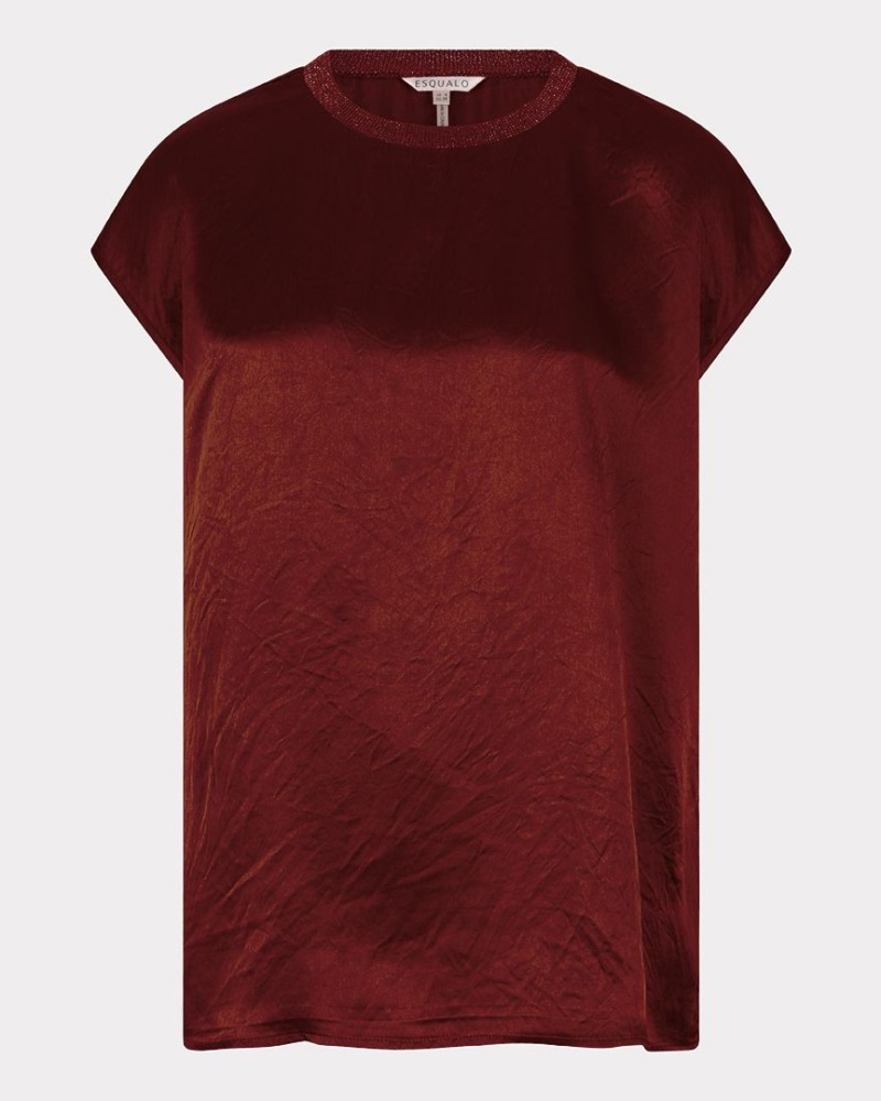 Top Crushed Satin - Wine Red, 42