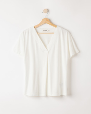 Esther V-Neck Toppi - Off white, XXL
