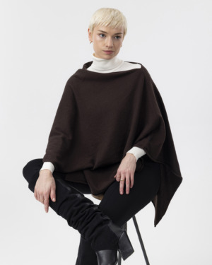 Sofie poncho - Dark Chocolate, Yksi koko