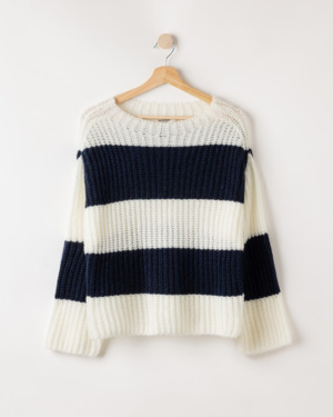 Cajsa Neule - off white/navy, S