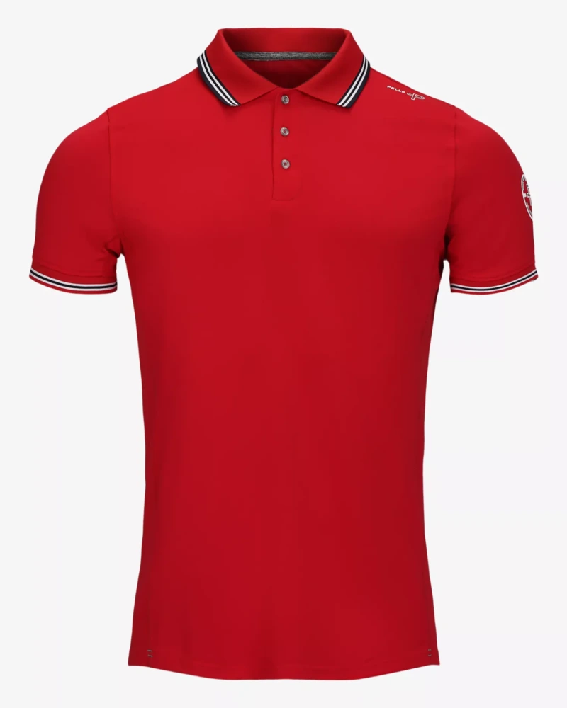 PelleP Miesten Momentum‑pikeepaita - Race Red, XL