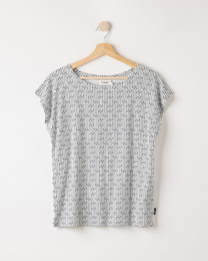 Esther Capsleeve - off white/navy, XL