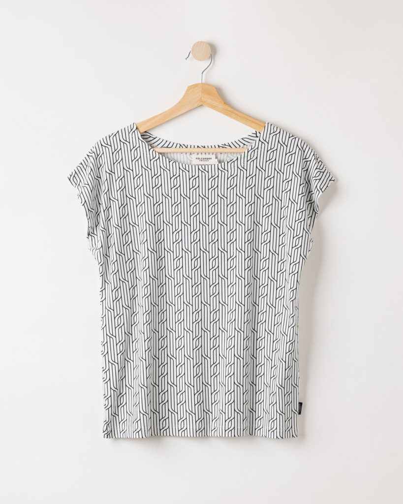Esther Capsleeve - off white/navy, M
