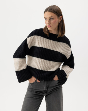 Cajsa Sweater - black/sandshell, S