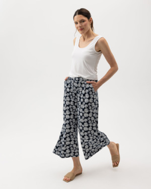 Esther Laiad Püksid - Navy/Off White, L