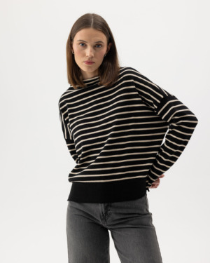 Hulda Turtel Neule - musta/oyster, S