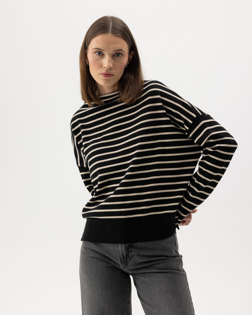 Hulda Turtle Sviiter - Black/Oyster, S