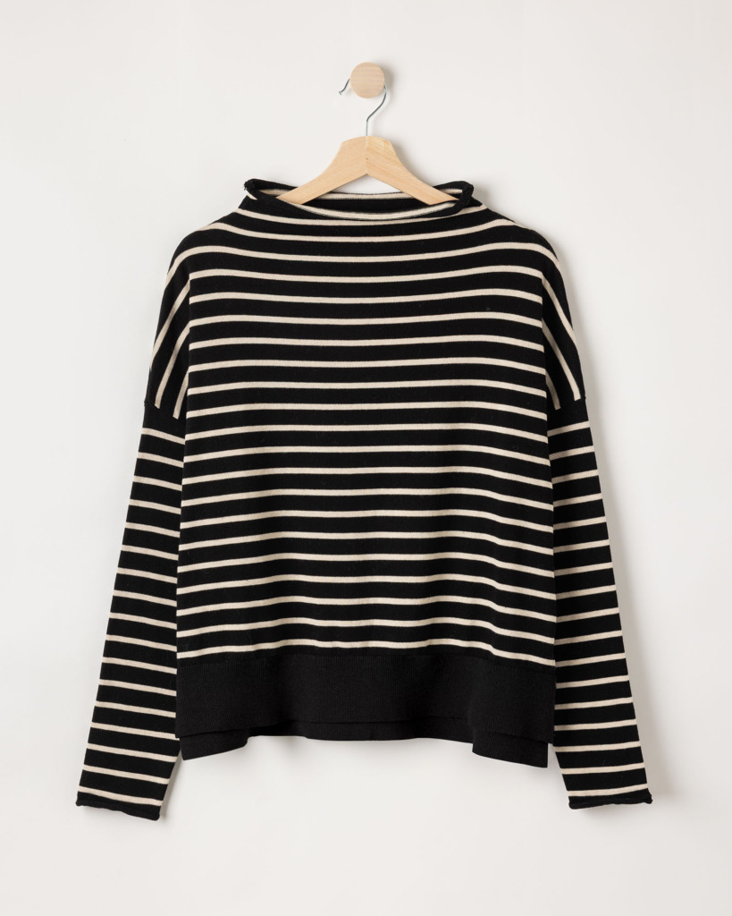 Holebrook Hulda Turtle Sviiter - Black/Oyster, S