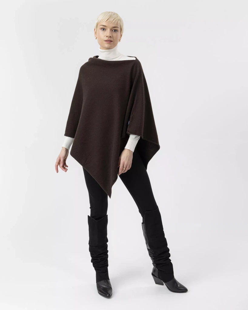 Sofie‑poncho - Dark Chocolate, Yksi koko