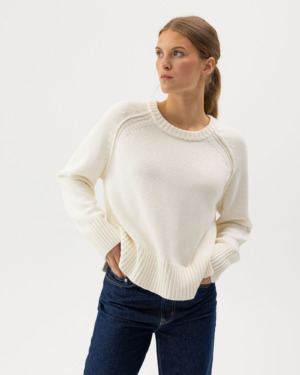 Meg Crew Neule - Off white, L