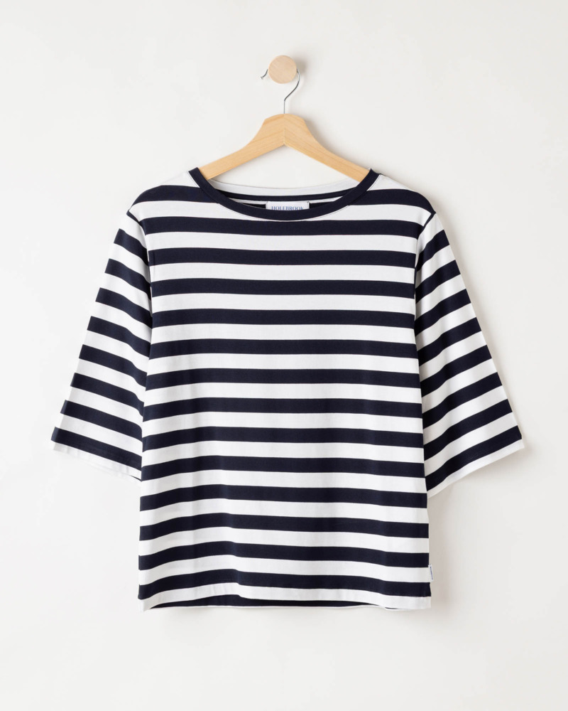 Holebrook Ellen -trikoopaita - White/navy, XS