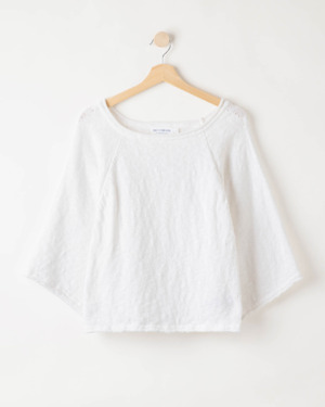 Juni Boxy Top - Valkoinen, XS