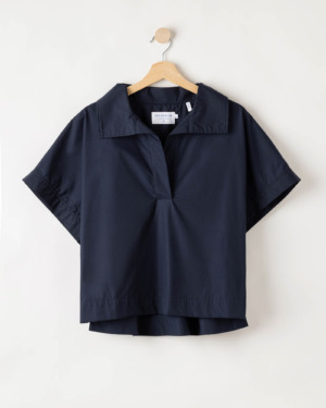 Marie Pop Over Topp - Navy, M