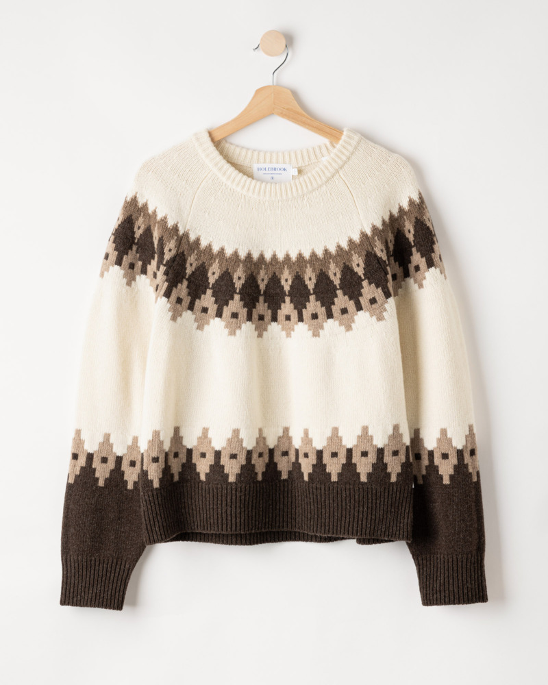 Holebrook Vigdis Crew - brown multi, L